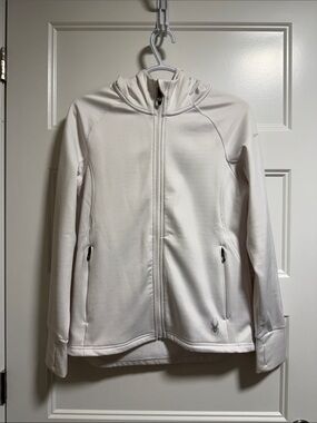 Spyder Women's Cream Full-Zip Hooded Utility Jacket